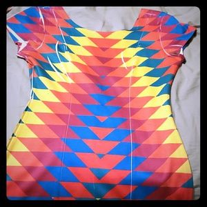 Multi colored bodycon dress